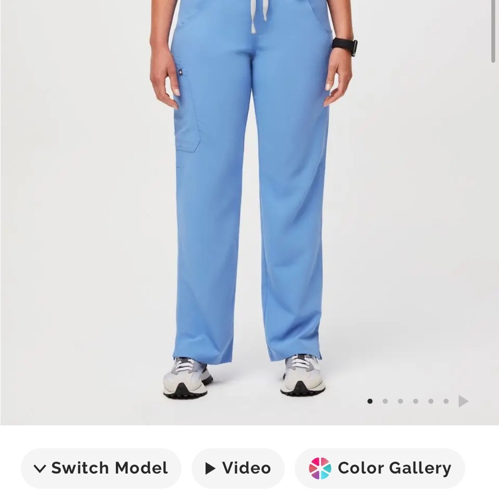 Figs Women's Ceil Blue Kade Cargo Scrub Pants